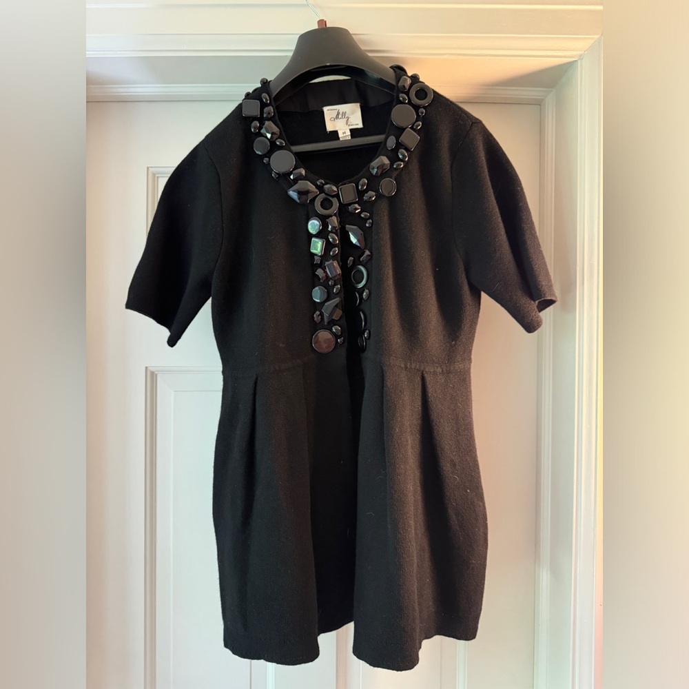 Milly NY beaded wool cardigan size M
